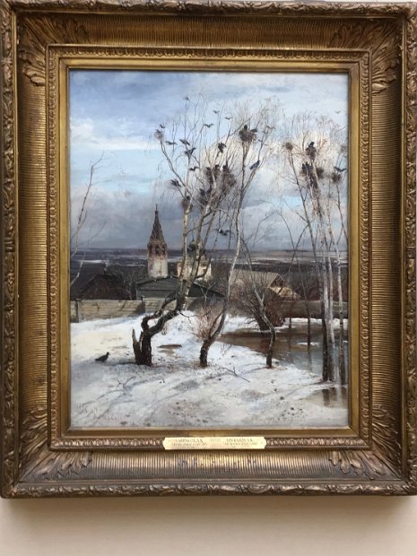 Les Freux sont de retour, près du monastère Ipatiev à Kostroma par Alexeï Savrasov (1871)